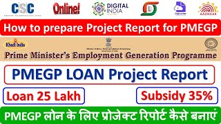 PMEGP लोन के लिए प्रोजेक्ट रिपोर्ट कैसे बनाएं  How to prepare Project Report for PMEGP Loan [upl. by Nally]