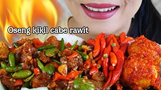 MAKAN KIKIL OSENG CABE RAWIT TELUR BALADO NASI PUTIH  EATING SOUNDS [upl. by Ajat]