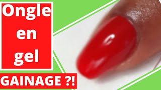 Gainage dun ongle gel explication  démo tuto [upl. by Itnuahsa]