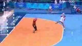 Croatian Handball  Niksa Kaleb amazing goal  Olympics 2004 [upl. by Jemma85]