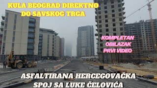 Beograd na vodi asfaltirana Hecegovačka spoj sa Luke Ćelovićaprvi snimak direktno sa terena radovi [upl. by Bernhard]