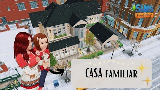 CASA FAMILIAR ESTREIANDO O LOTE NOVO🎄🎅🏻• THE SIMS FREEPLAY CONSTRUÇÃO 🌟 [upl. by Borden]