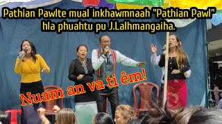 Lalpa damna mual inkhawmah quotPathian pawlquot tih hla phuahtu pu JLalhmangaiha [upl. by Niltag544]