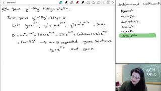 95 Undetermined Coefficients  Combined example [upl. by Dasie]