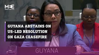 Guyana abstains on USled resolution on Gaza ceasefire at UN Security Council [upl. by Anela]