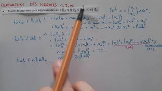 ÉQUIVALENCE des NORMES  ║·║∞ ≤ ║·║₂ ≤ ║·║₁ ≤ n║·║∞  Raisonnement  Maths  Bac1  Bac2 [upl. by Lemart]