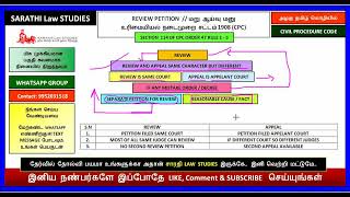 REVIEW IN CPC  SECTION 114 OF CPC  ORDER 47 RULE 1  5  மறு ஆய்வு மனு [upl. by Akili]