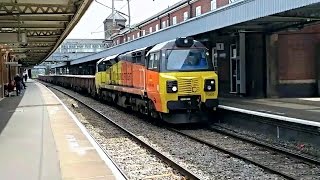 WCML Nuneaton Station 210715 Classes 66708690325 [upl. by Colston]