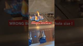 What happens when Orifice hole diameter is wrong appliancerepair gascooktop bosch thermador [upl. by Irrok814]