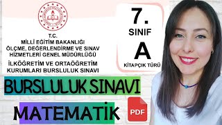 7SINIF BURSLULUK SINAVI 2024 MATEMATİK HAZIRLIK DENEMESİ SORULAR VE ÇÖZÜMLERİ [upl. by Bury451]