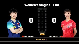 WTT China Smash 2024  Womens Single Final  Sun Yingsha vs Wang Manyu [upl. by Gordon]