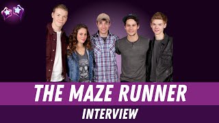 The Maze Runner Cast Interview Will Poulter Kaya Scodelario Thomas BrodieSangster Dylan OBrien [upl. by Peddada]