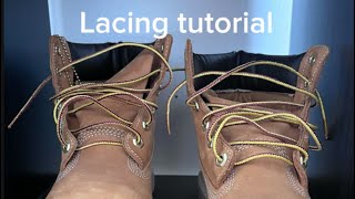 Lacing tutorialwith my boots come on and do the easy steps with me  EASY [upl. by Suzzy]