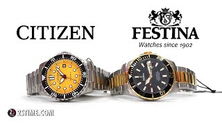 FESTINA Automatic Diver F20532 vs CITIZEN Sport NJ0170 [upl. by Sikorski]