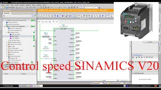 TIA Portal speed control of a SINAMICS V20 via USS protocol [upl. by Troy]