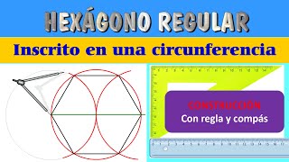 Hexágono regular inscrito en una circunferencia  Hexágono regular como se construye  quidimat [upl. by Dric]