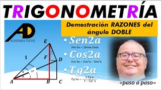 TRIGONOMETRÍA RAZONES ANGULO DOBLE ACADEMIADIEGO [upl. by Enasus684]