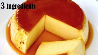 3 Ingredients Caramel Pudding  Dessert Recipe [upl. by Glassco]