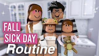 Fall Sick Day Routine  Bloxburg Roleplay  alixia [upl. by Ros]