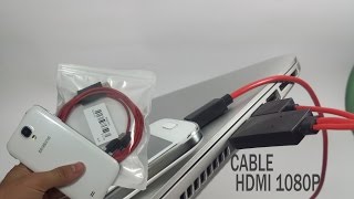 Adaptador HDMI para Galaxy S4 S5 Note 3 [upl. by Adeuga]