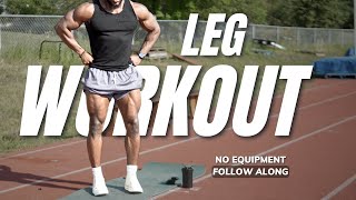 FULL BODYWEIGHT LEG WORKOUT  Follow along [upl. by Popelka]