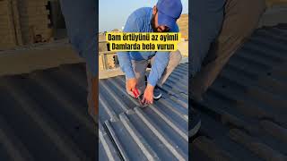 Əyimi az olan damlarda dam örtüyü belə vurulmalıdırgizli damın vurulma qaydası qurban profnastul [upl. by Aylward]