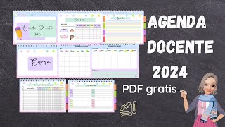 Agenda 2024 gratis PDF para docentes [upl. by Iraam]