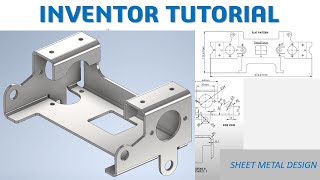 Inventor 2022 Tutorial 230  3D Sheet Metal Design [upl. by Adai]