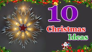 10 Easy Christmas Decoration 2024 idea from different material  DIY Christmas craft idea🎄478 [upl. by Norrek]