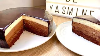 ENTREMETS 3 chocolats 🍫 Glaçage MIROIR  Recette facile et inratable [upl. by Esyak979]