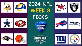 2024 NFL WEEK 8 PICKS amp PREDICTIONS [upl. by Cirri]