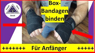 Boxbandagen korrekt binden  Basic Version [upl. by Nivled487]