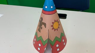 DT Crafts Paper Teepee Craft [upl. by Checani933]