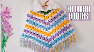 PONCHO TEJIDO A CROCHET PARA NIÑAS paso a paso ✅ [upl. by Dias363]