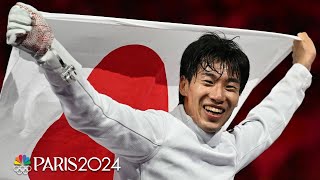 Japans Koki Kano bests Frances Yannick Borel for historic epee medal  Paris Olympics  NBC Sports [upl. by Algie]