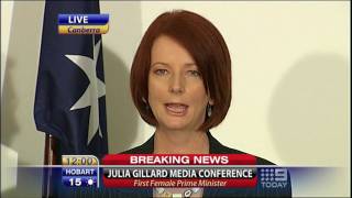 Julia Gillard after Rudd Australian Prime Minister Speech Full HD 24 June 2010 [upl. by Itsuj]