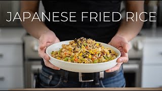 INCREDIBLE Japanese Fried Rice Recipe  Yakimeshi ビーガンチャーハンレシピ [upl. by Madeleine]