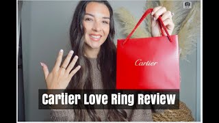 Cartier Love Wedding Ring Review  Sizing Details amp unboxing [upl. by Amor]