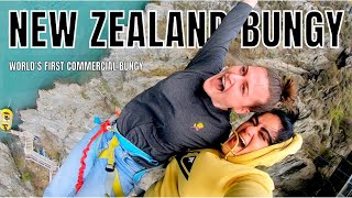 New Zealand Bungy Jump  JUMPING FROM THE WORLDS FIRST COMMERCIAL BUNGY JUMP [upl. by Yalonda]