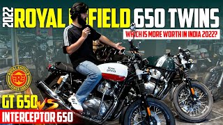 Royal Enfield 650 Twin Battle Interceptor 650 vs Continental GT 650 Royal Enfield Hunter Update [upl. by Osnohpla]