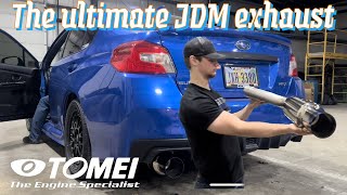 Installing a TOMEI EXPREME TI exhaust For 1521 SUBARU WRX [upl. by Tabby]