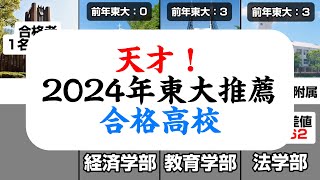 【天才】2024年・東京大学への推薦合格高校一覧 [upl. by Alvita]