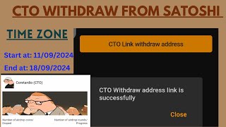 CTO WITHDRAW FROM SATOSHI TO METAMASKTRUST WALLET  CTO PRICE064 🤷‍♂️🤷‍♂️  SATOSHI UPDATE [upl. by Casilda]