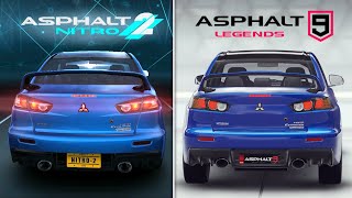 Asphalt Nitro 2 VS Asphalt 9 Graphics comparison [upl. by Preciosa]