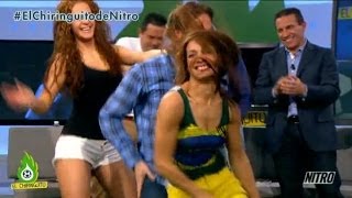 El Chiringuito de Jugones  Pipi junto a dos bailarinas se apunta al baile de moda quotLepo Lepoquot [upl. by Anilrahc]