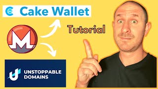 MONERO CAKE Wallet Tutorial  Use Unstoppable Domains to Send XMR Monero To ANYONE [upl. by Grossman]