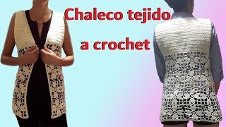 Chaleco a crochet  paso a paso  facil  parte 1 [upl. by Nerland]