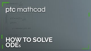 Solving Ordinary Differential Equations ODE in Mathcad Prime [upl. by Elwaine]