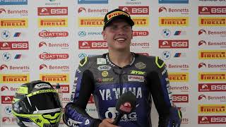 2024 Bennetts British Superbike Round 3 reactions after Race 1 from Donington Park [upl. by Savinirs]