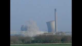 Richborough Power Station Demolition slow motion [upl. by Melamed]